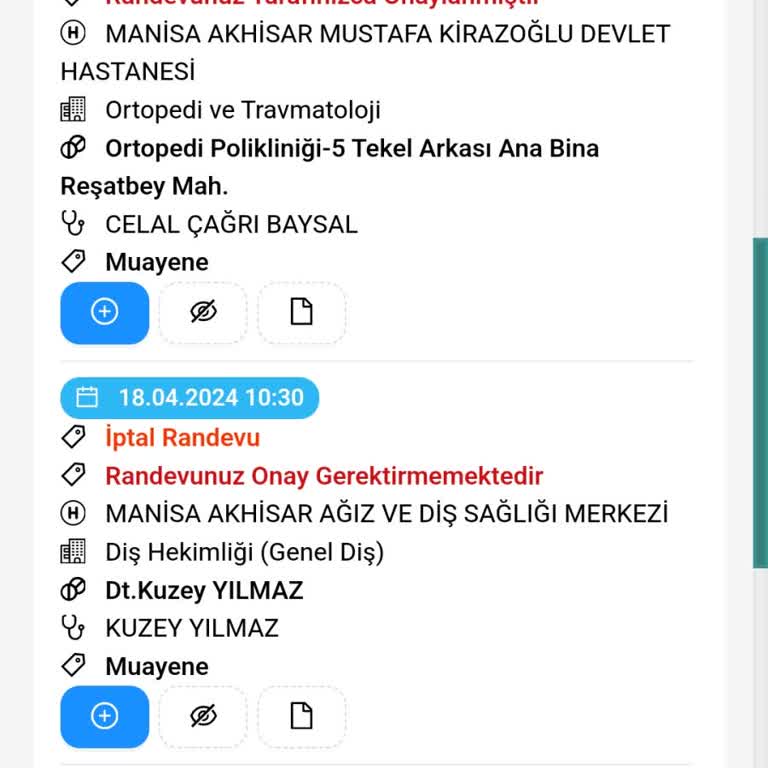 Akhisar Mustafa Kirazoğlu Devlet Hastanesi Manisa'da Hastanede Yanlış Tedavi İddiası