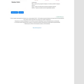 Ege Üniversitesi Diş Hekimliği Fakültesi Ege Üniversitesi Diş Fakültesi Endodonti Bölümü Randevu Alamama