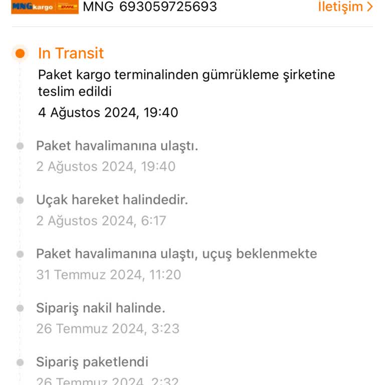 MNG Kargo'nun Gümrükten Almadığı Paket