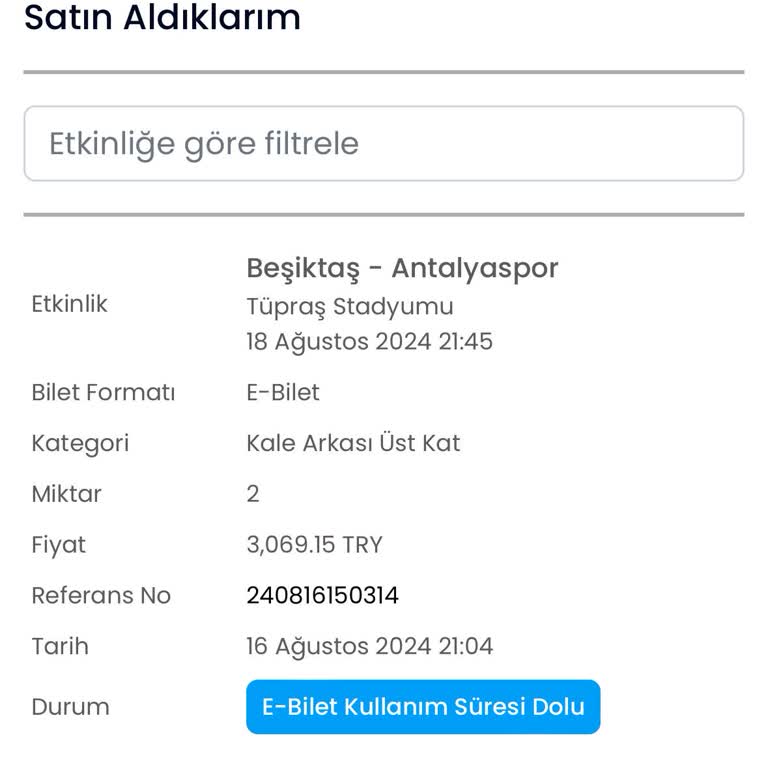 Banabilet.com Biletal Teslimat Yapılmadı