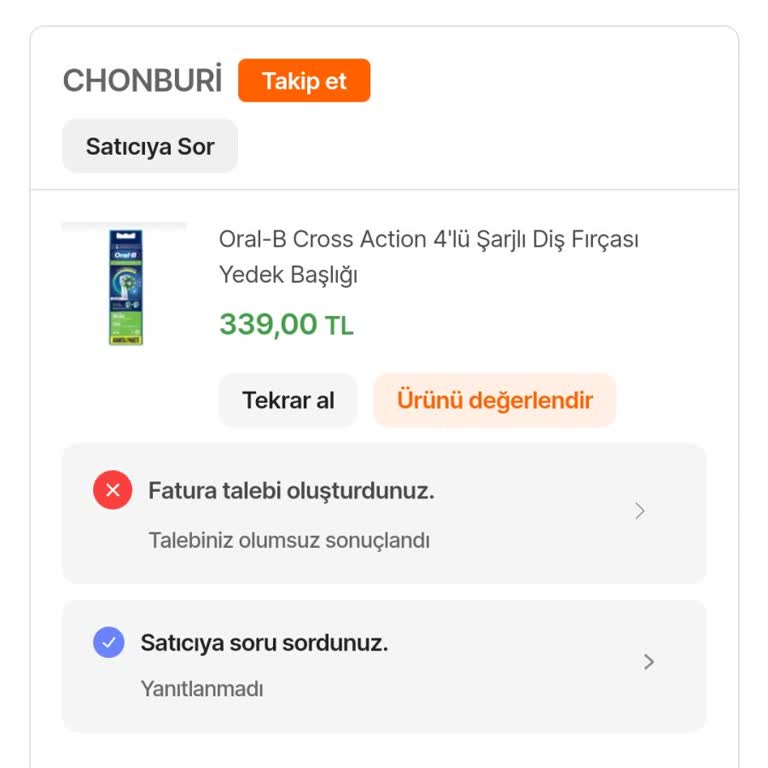 Hepsiburada Ve Oral B Yedek Başlık Sorunu