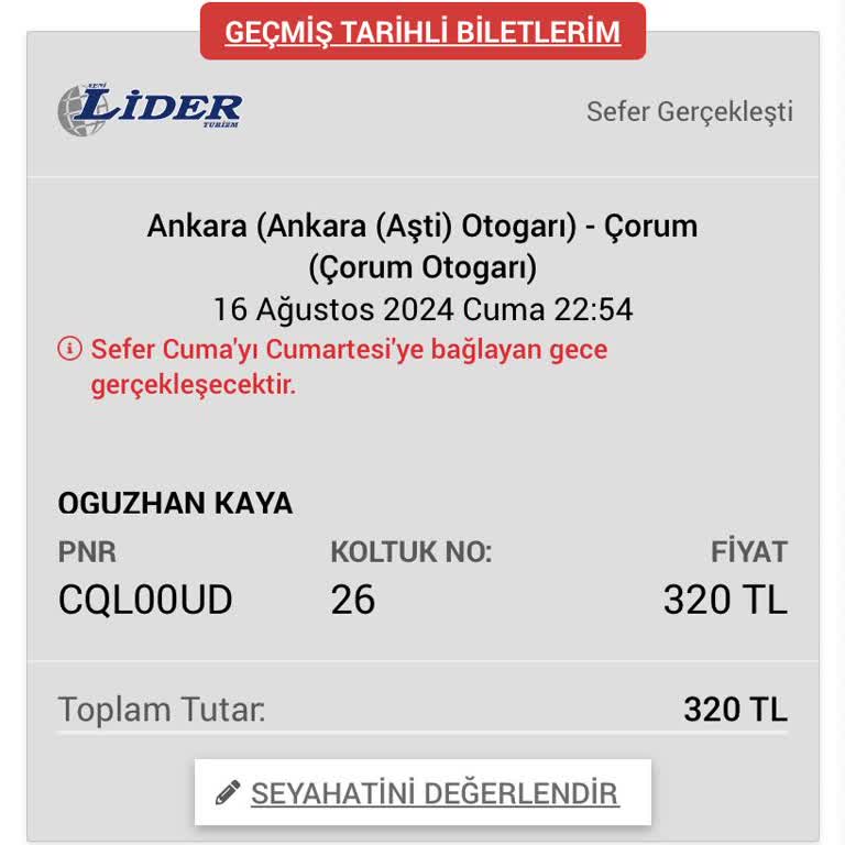 Lider Anadolu Lider Turizm İle Yaşanan Seyahat Sorunları