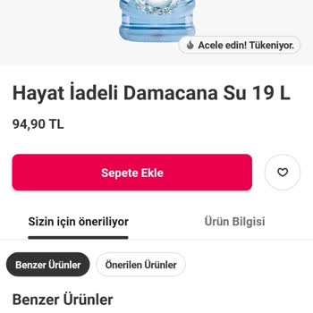Yemeksepeti Market Damacana Depozito Oyunu