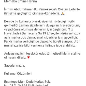 Yemeksepeti Market Damacana Depozito Oyunu