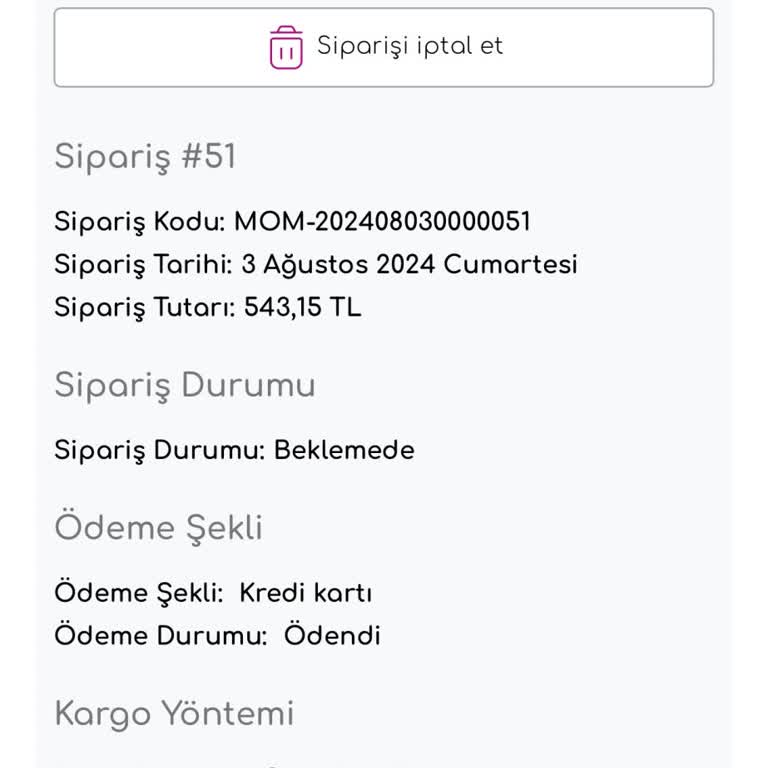Mom World Ücreti Ödenen Ürünler Gönderilmiyor
