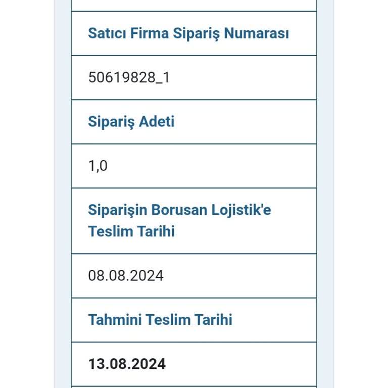 Borusan Lojistik Teslimat Gecikmesi Gelmemesi