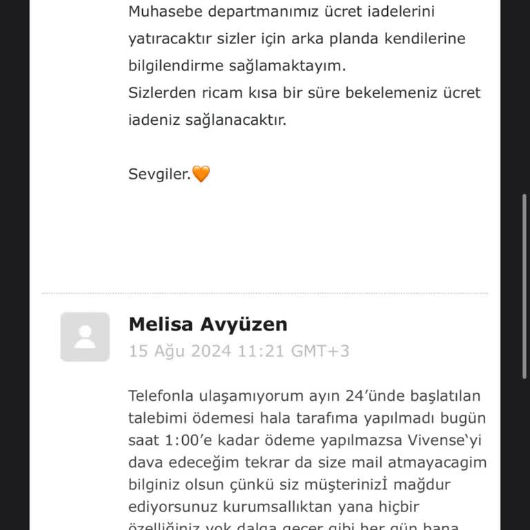 Vivense Dolap Teslimat Ve İade Sorunları