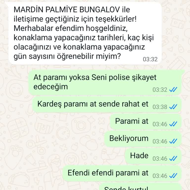 Mardin Palmiye Bungalov Yanıltıcı Rezervasyon Deneyimi