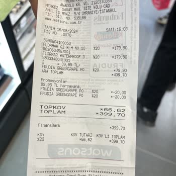 Watsons Antalya Beachpark Şubesinde Benden Fazla Ödeme Alınması