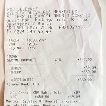 Özdilek AVM Özdilek Balat Şubesi'nde Kahvaltı Hayal Kırıklığı