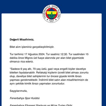 Fenerbahçe Spor Kulübü Fenerbahçe Stat Turunda Yaşanan Zamanlama Sorunu Ve İlgisizlik