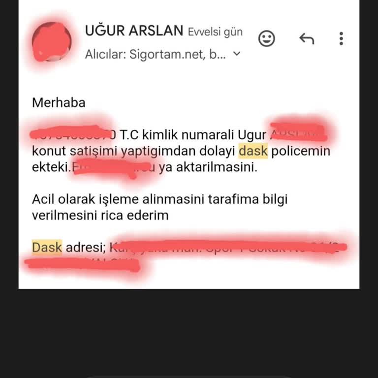 Sigortam.net DASK Devir İşlemi Hak