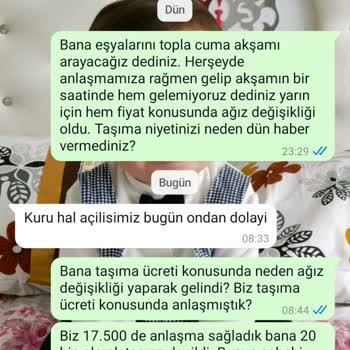 Koşan Evden Eve Nakliyat Taşıma Firmasının Fiyat Artışı Ve Hizmet Eksikliği