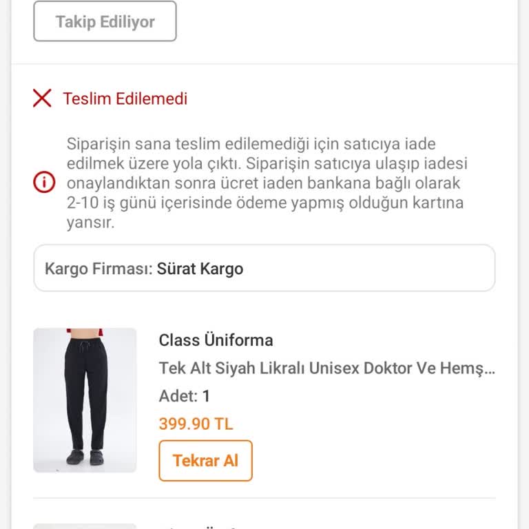Sürat Kargo İle Teslimat Problemi Yaşıyorum