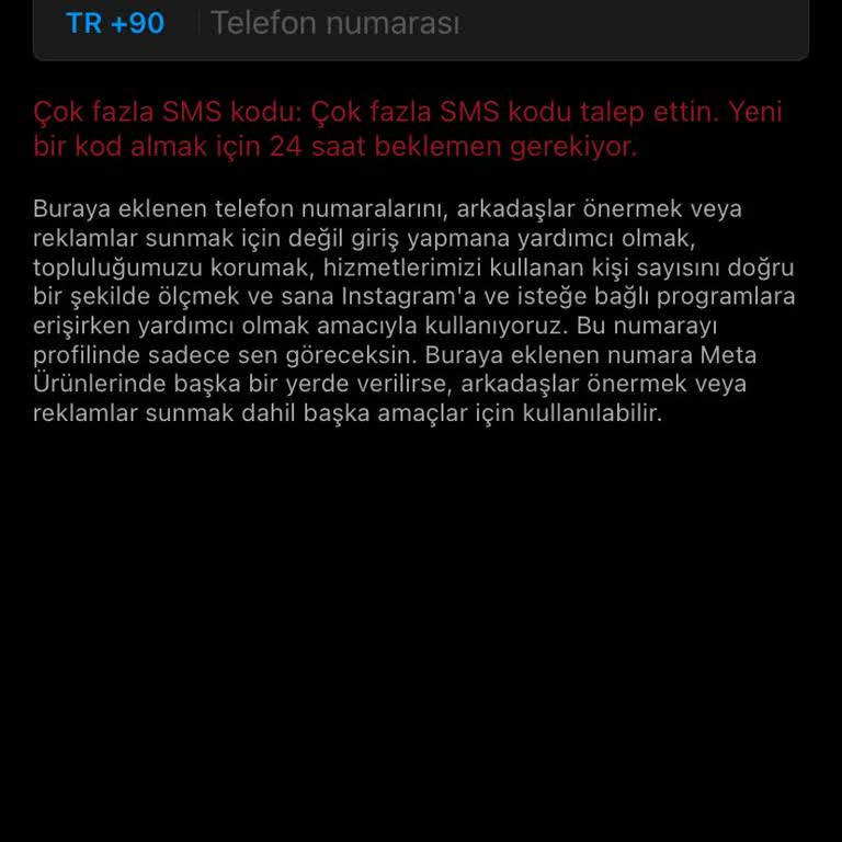 Instagram Askıya Alınan Hesap 24 Saat Kod Gelmiyor Hatası