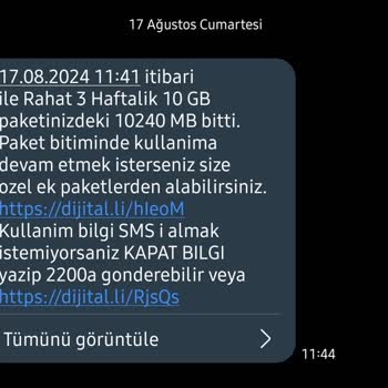 Turkcell Rahat 3 Haftalık Paket Sorunu ve Veri Bildirimi Eksikliği