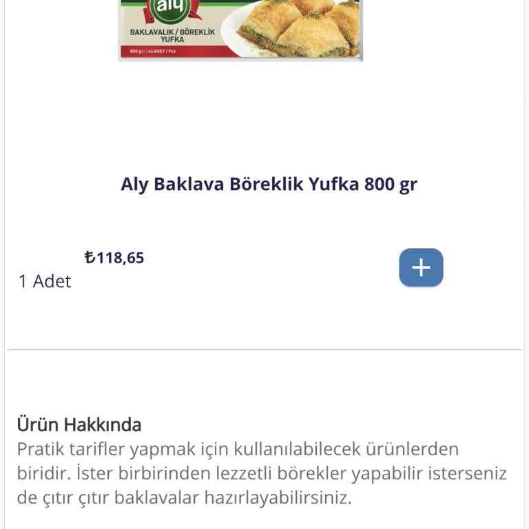 Aly Acımsı Tada Sahip Bir Yufka