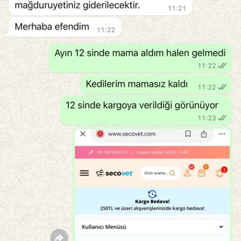 Secovet Aldığım Ürünü Göndermiyor