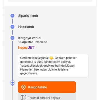 Hepsijet Ürünümü Yanlış Dağıtım Merkezine Göndermiş
