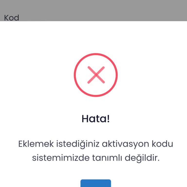 Tudem Aktivasyon Kodu Kabul Etmiyor