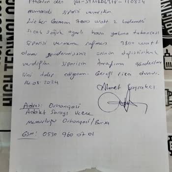 Ateş Ticaret Yanlış Ürün Gönderimi Ve İade Sürecinde Sorunlar