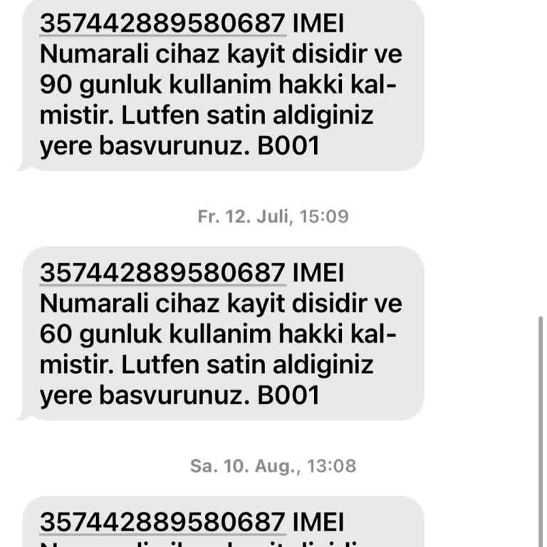 BTK (Bilgi Teknolojileri ve İletişim Kurumu) Yurt Dışından Gelen Telefon Kullanma Süresi