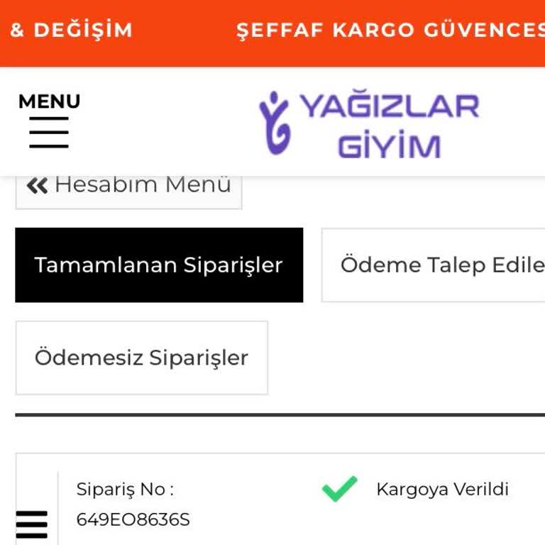 Yağızlar Giyim Sitesinin Kargo Yalanı