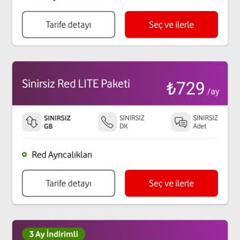 Vodafone'da Paket Fiyatları Hakkında Yanıltıcı Bilgi