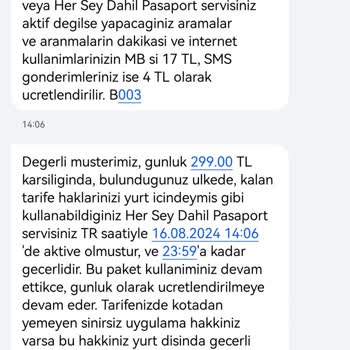 Yanlış Yurt Dışı Ücretlendirmesi ve Mağduriyet Talebi