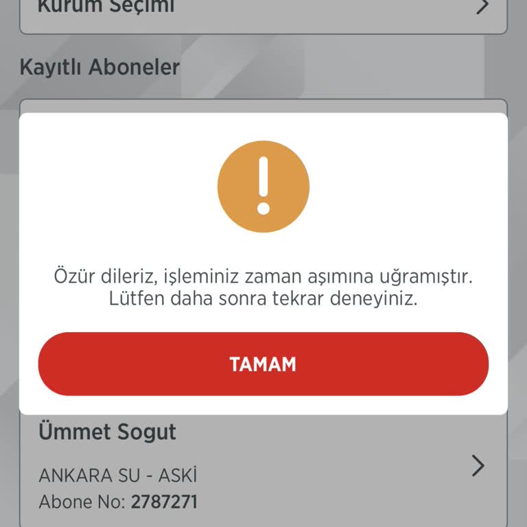Ziraat Bankası Mobil Bankacılıkta Fatura Ödeme Sorunu