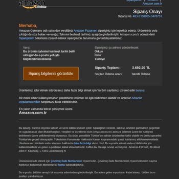 Amazon Yurt Dışı Sipariş İptali