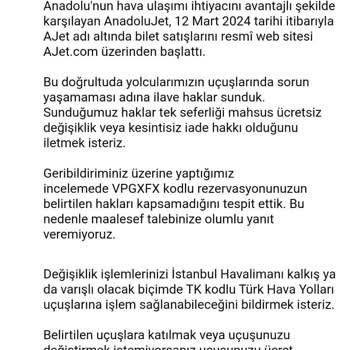 THY Anadolu Jet Firması Mağdur Etti