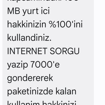 Tarife Aşım Ücreti ve Hediye İnternet Yanıltması