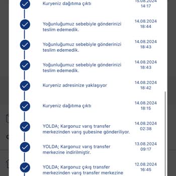 Aras Kargo Marmara Ereğlisi Şubesi Teslimat Sorunu