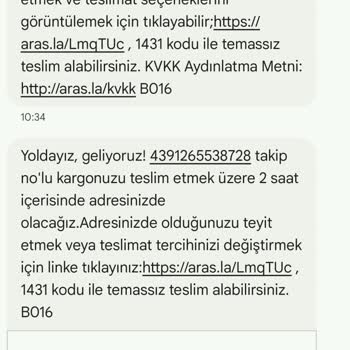 Aras Kargo Bir Haftadır Ürün Elime Geçmedi İletişim Kuramıyorum