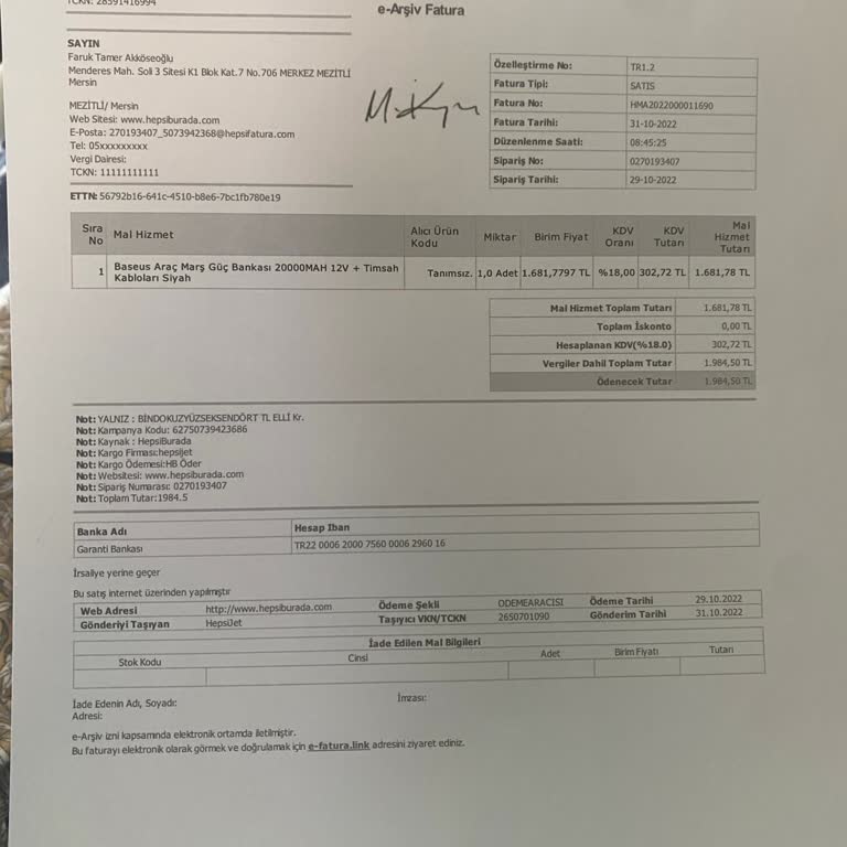 Hakman Elektronik Baseus Marka Ürün Problemi