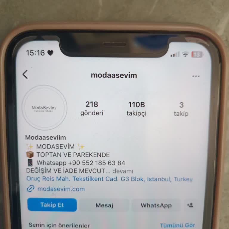 Modaasevim (Instagram) Yanıltıcı