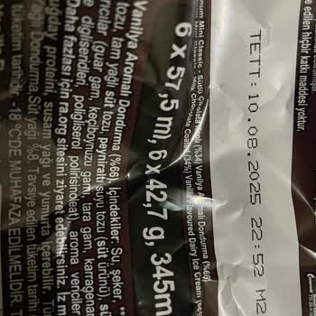 Algida Magnum Mini 6'lı Paketteki Tüm Dondurmalar Bozuk Çıktı.