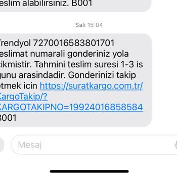 Sürat Kargo Ürünü Teslim Etmeden Edildi Göstermesi