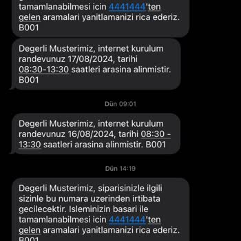 Türk Telekom Yetkili Servis Randevu Sorunu
