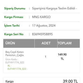 Moda Gülay (Bursa) İnternet Alışverişinde İptal Sorunu