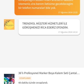Trendyol Satıcısı Beyzana Ürününün Arkasında Durmuyor