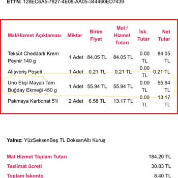Yemek Sepeti'nden Tarihi Geçmiş Küflü Ekmek Teslimi!