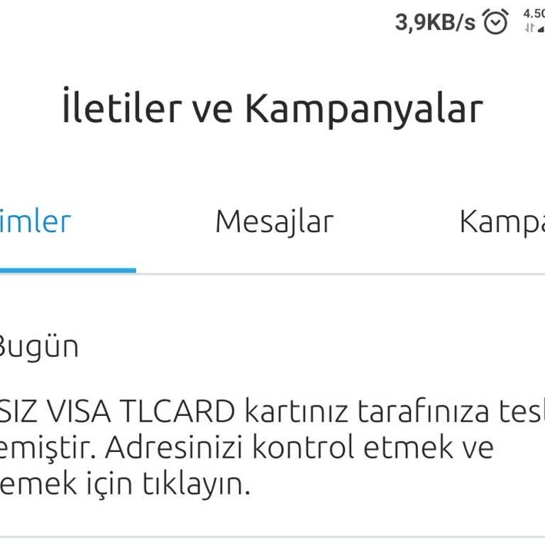 Yapı Kredi Bankası Bankamatik Kartı Kurye Teslimatı
