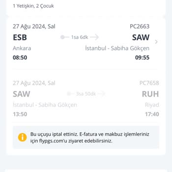 Flynas Pegasus Bileti Pişmanlıktır. Arkasında Durmuyor