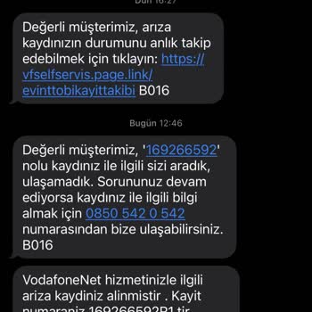 Vodafone Net Bir Aydır Modem Desteği Alamıyorum