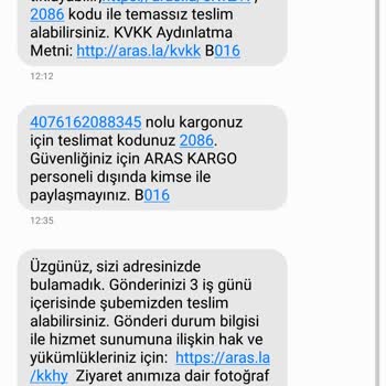 Aras Kargo Eve Gelmeden Adresinizde Bulamadık Demesi