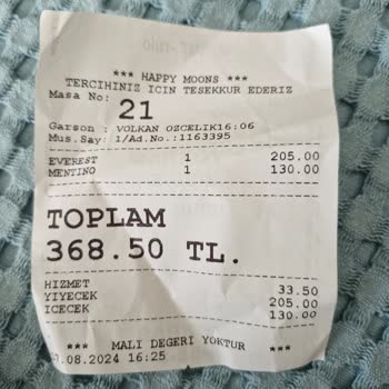 Happy Moon's Arasta Park AVM'de İçecek Sorunu