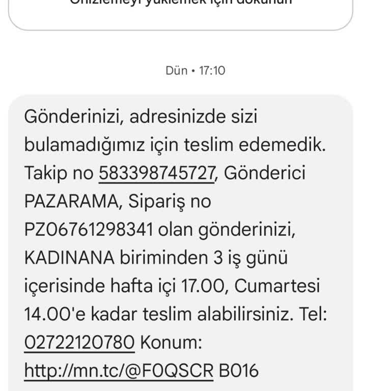 Afyon MNG Kargo Evde Bulamadık