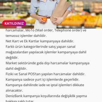Denizbank Market Kampanyası Aldatmacası